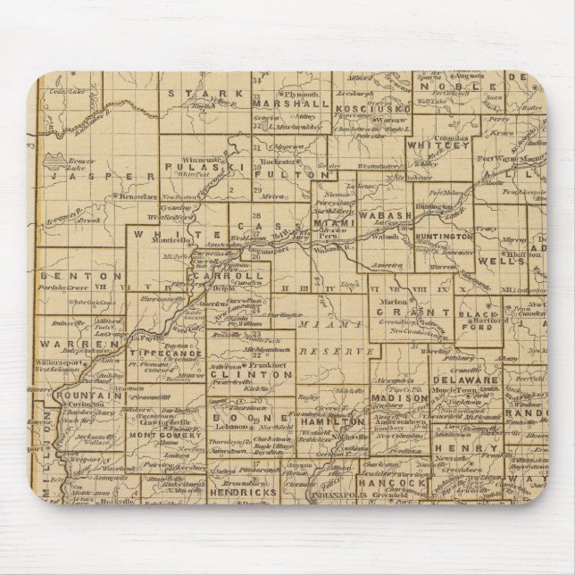 Indiana Atlas Map Mouse Pad (Front)