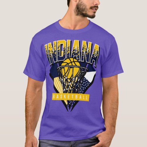 Indiana Basketball 90s Throwback T_Shirt