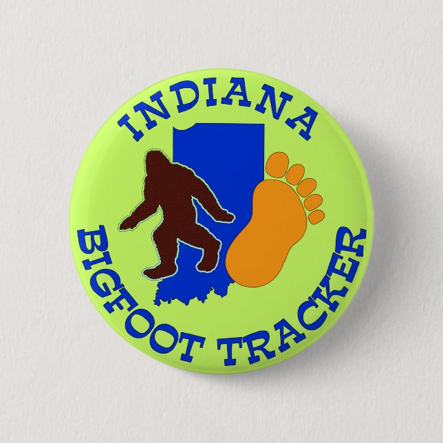 Indiana Bigfoot Tracker Button (Front)