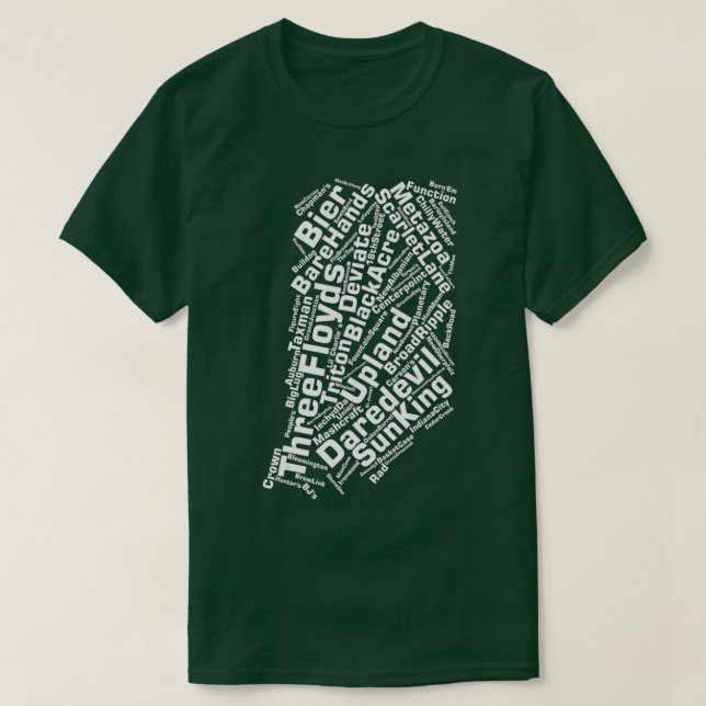 Indiana Breweries  T-Shirt (Design Front)