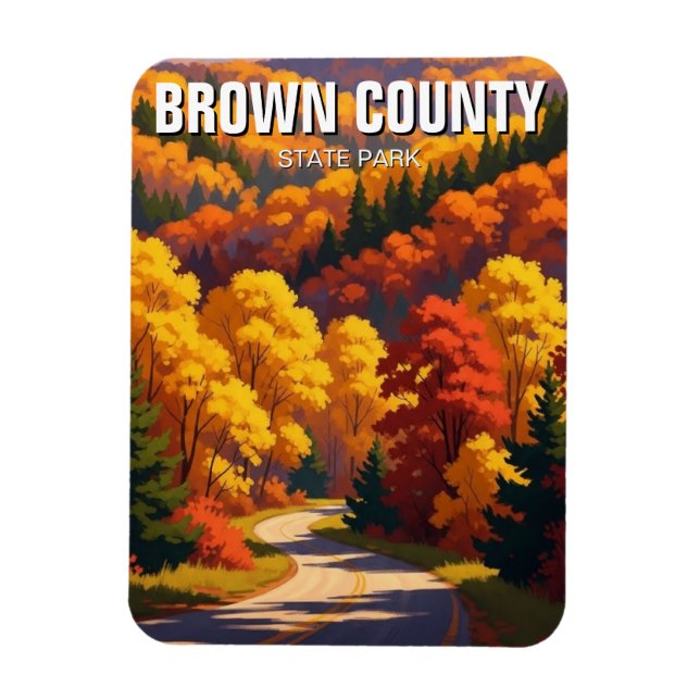 Indiana Brown County State Park Travel Magnet (Vertical)