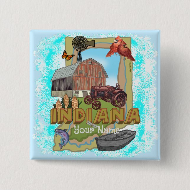 Indiana  button (Front)