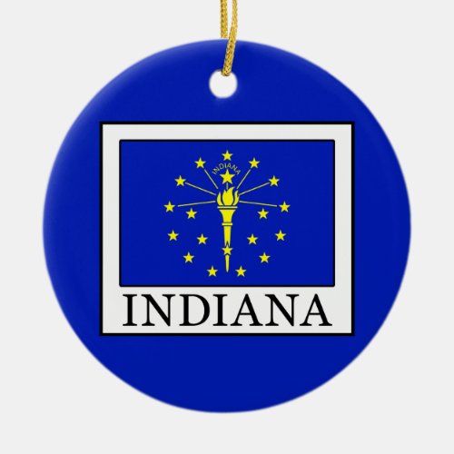 Indiana Ceramic Ornament