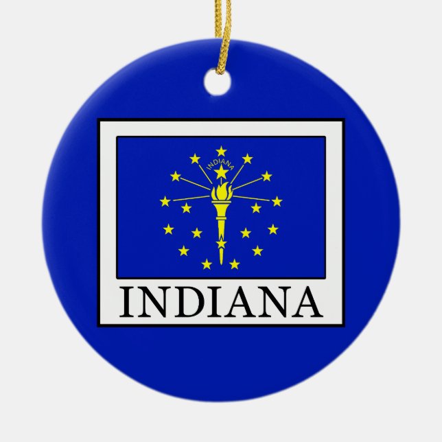 Indiana Ceramic Ornament (Front)