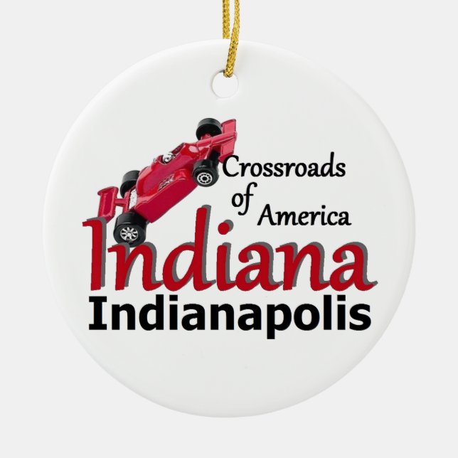 INDIANA CERAMIC ORNAMENT (Front)
