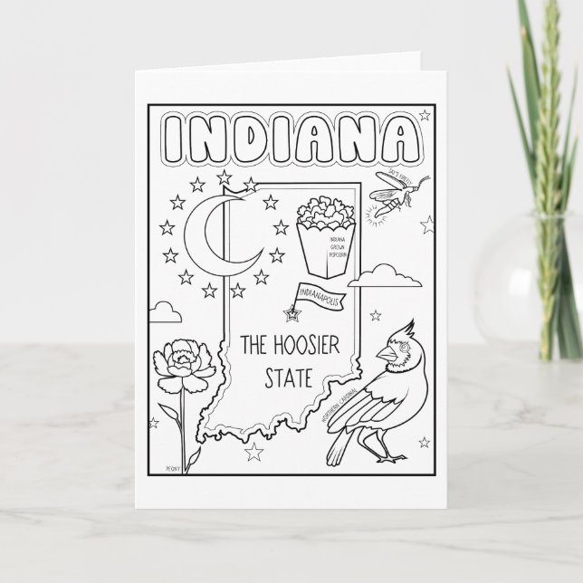 indiana color me collage holiday card (Front)