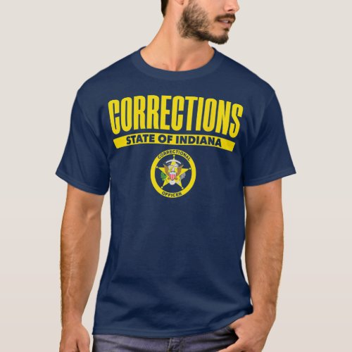 Indiana Correctional Officer Thin Gray Line Flag T_Shirt
