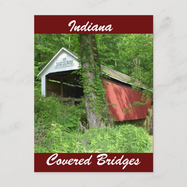 Indiana Covered Bridge Postcard (Front)