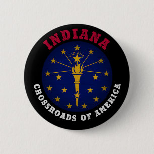 INDIANA CROSSROADS STATE FLAG BUTTON