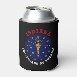 INDIANA CROSSROADS STATE FLAG CAN COOLER