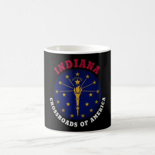 INDIANA CROSSROADS STATE FLAG COFFEE MUG