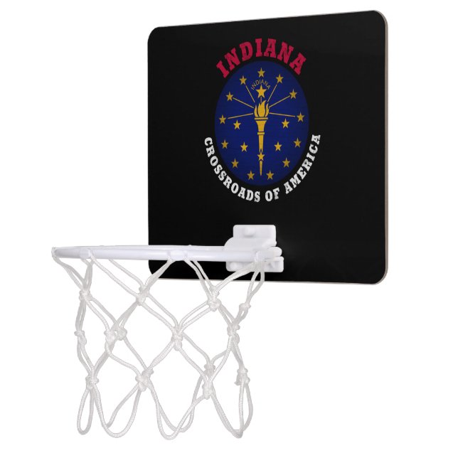 INDIANA CROSSROADS STATE FLAG MINI BASKETBALL HOOP (Left)