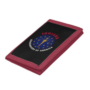 INDIANA CROSSROADS STATE FLAG TRI-FOLD WALLET