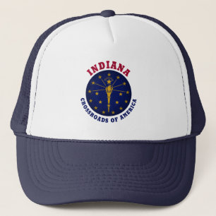 INDIANA CROSSROADS STATE FLAG TRUCKER HAT