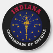 INDIANA CROSSROADS STATE FLAG WIRELESS CHARGER (Front)