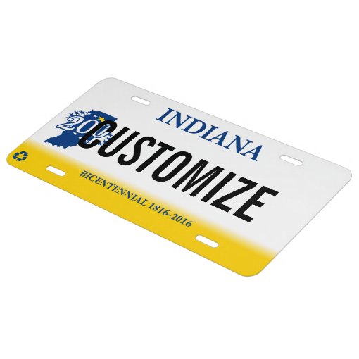 Indiana Custom License Plate Zazzle
