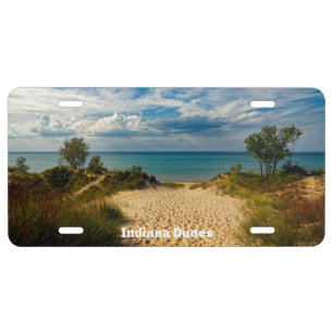 Indiana Dunes, labeled, License Plate