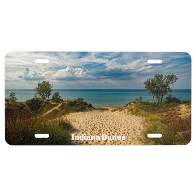 Indiana Dunes, labeled, License Plate (Front)