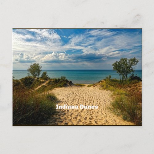 Indiana Dunes labeled Postcard