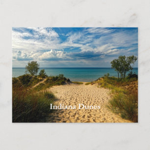 Indiana Dunes, Lake Michigan, labeled Postcard