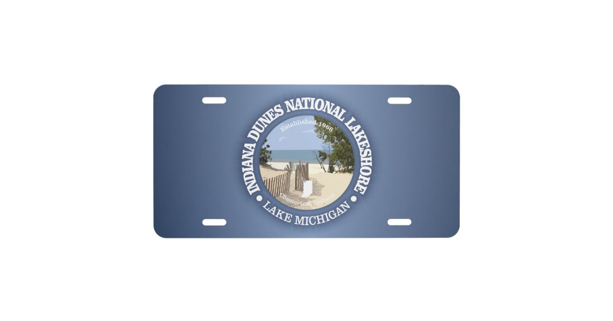 Indiana Dunes National Lakeshore License Plate Zazzle
