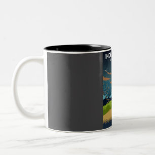 Indiana Dunes National Park at Night Vintage Minin Two-Tone Coffee Mug