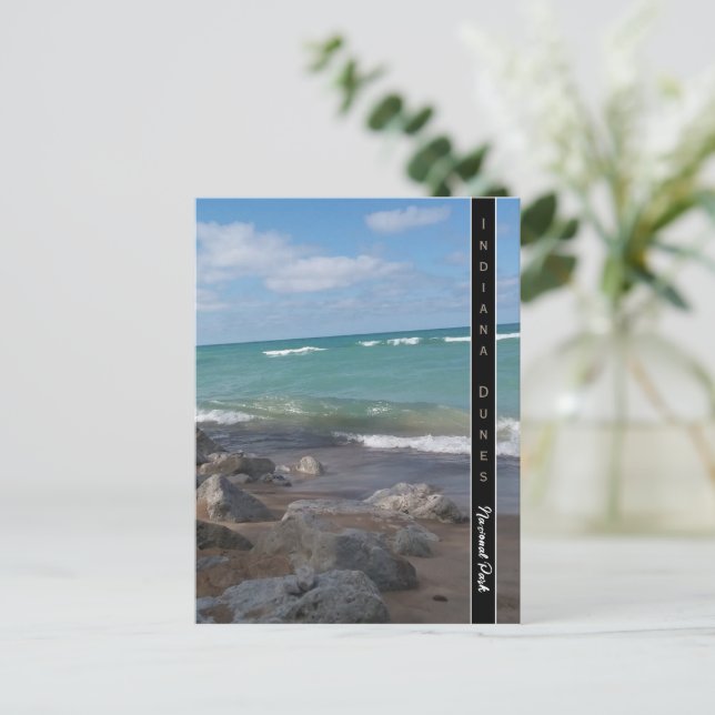 Indiana Dunes National Park Beach Veiw Postcard (Standing Front)