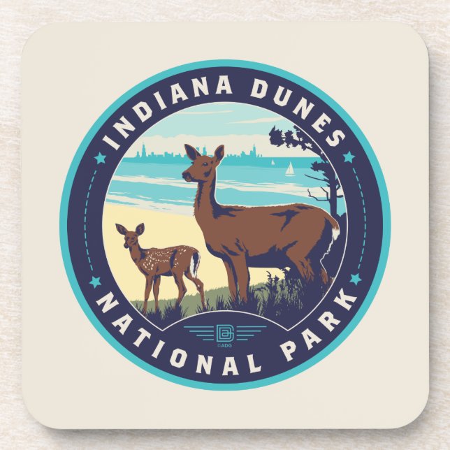 Indiana Dunes National Park Beverage Coaster (Front)