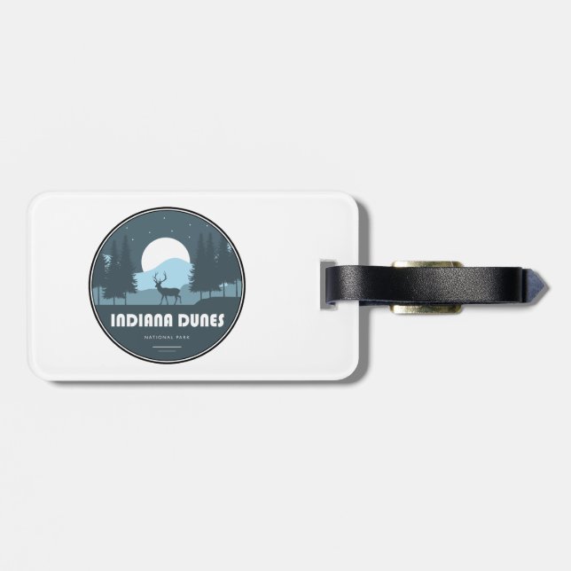 Indiana Dunes National Park Deer Luggage Tag (Back Horizontal)