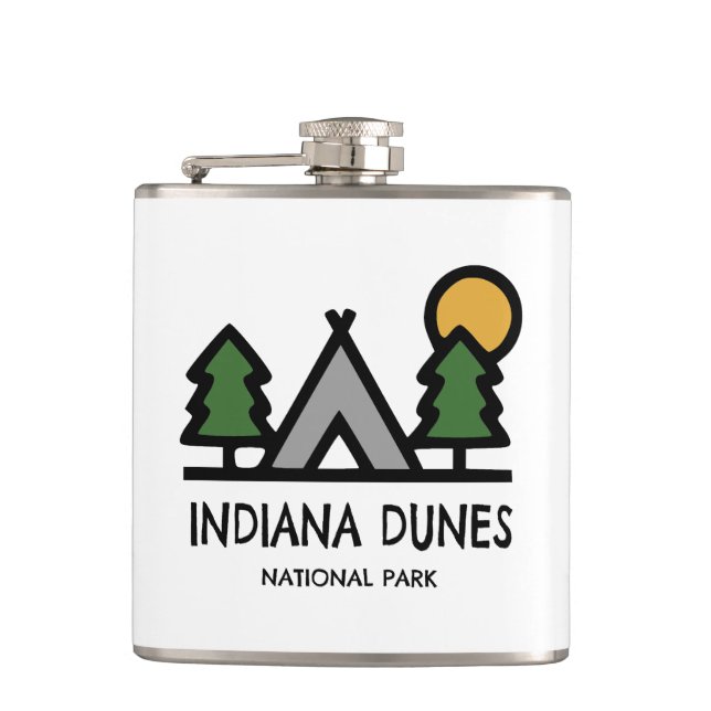 Indiana Dunes National Park Flask (Front)