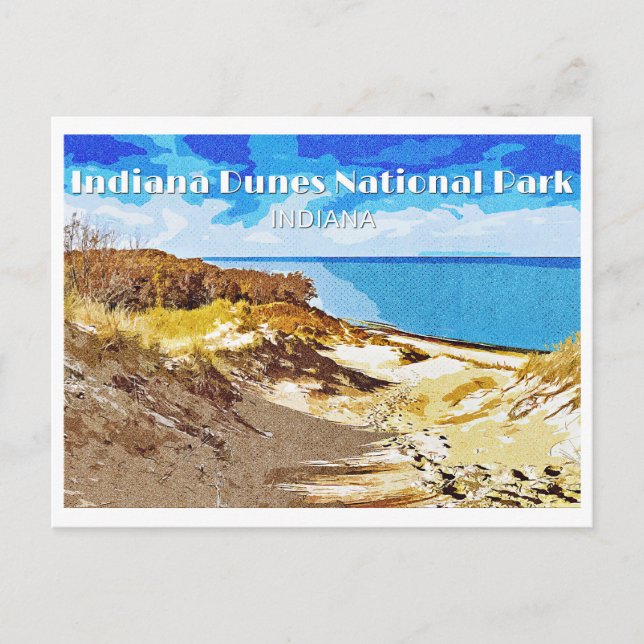 Indiana Dunes National Park Holiday Postcard (Front)