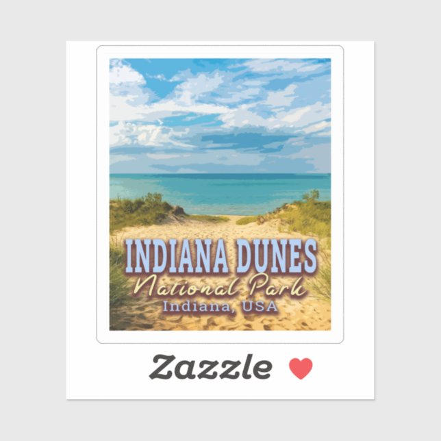 INDIANA DUNES NATIONAL PARK - INDIANA USA STICKER (Sheet)