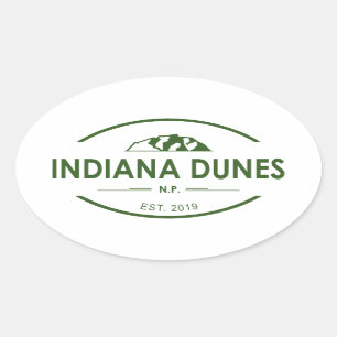 Indiana Dunes National Park Oval Sticker