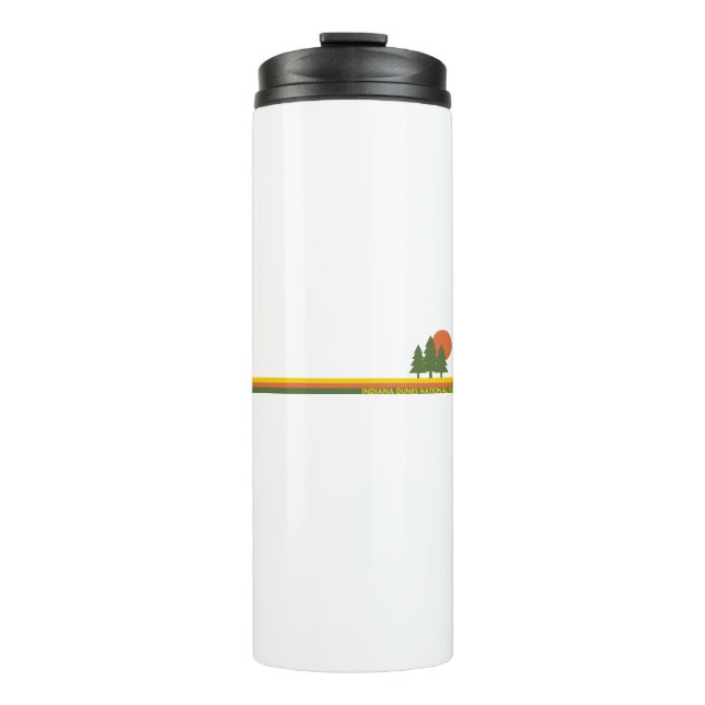 Indiana Dunes National Park Pine Trees Sun Thermal Tumbler (Front)