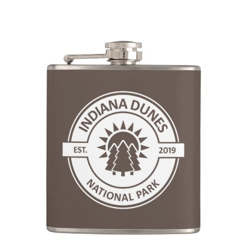 Indiana Dunes National Park Sun Trees Flask