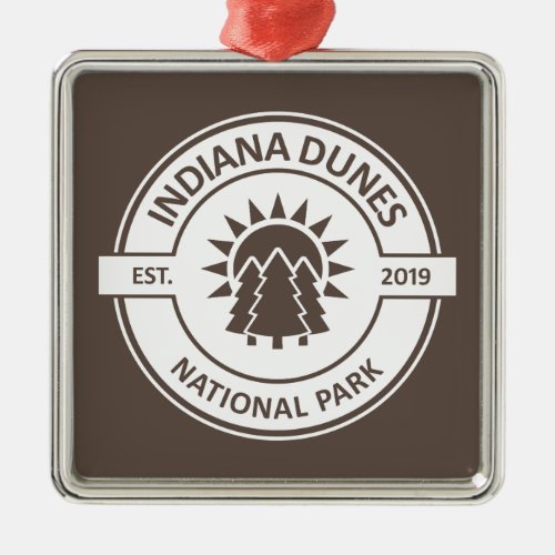 Indiana Dunes National Park Sun Trees Metal Ornament