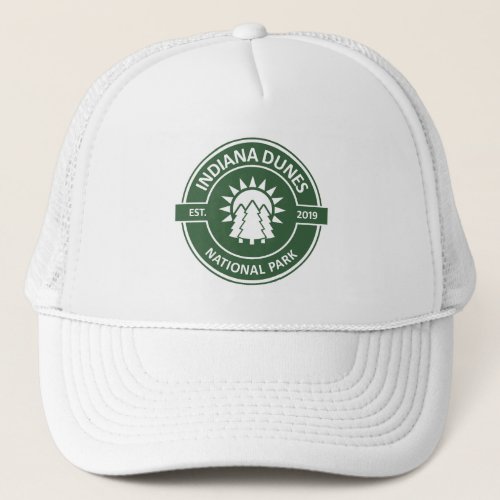 Indiana Dunes National Park Sun Trees Trucker Hat