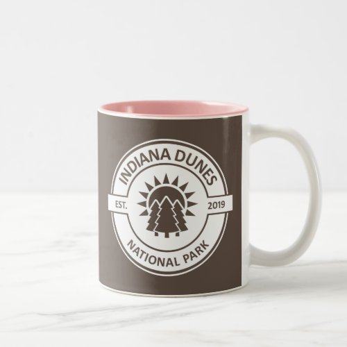 Indiana Dunes National Park Sun Trees Two_Tone Coffee Mug