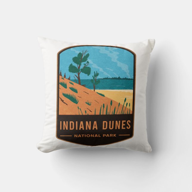 Indiana Dunes National Park Throw Pillow (Front)