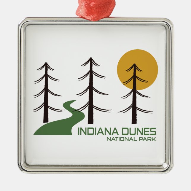 Indiana Dunes National Park Trail Metal Ornament (Front)