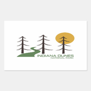 Indiana Dunes National Park Trail Rectangular Sticker