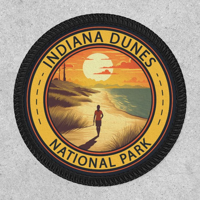 Indiana Dunes National Park Travel Art Vintage Patch (Front)
