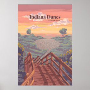 Indiana Dunes National Park Travel Poster
