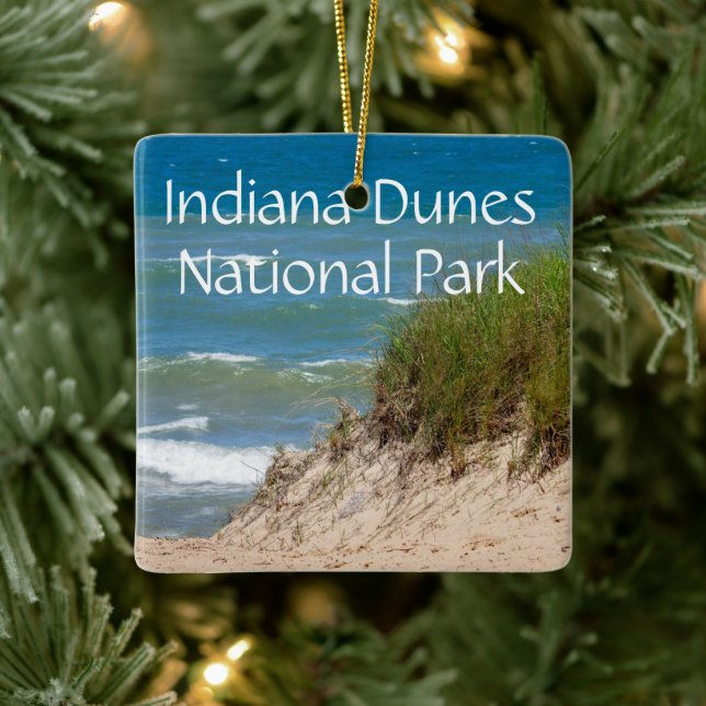 Indiana Dunes National Park Vacation Ceramic Ornament (Tree)