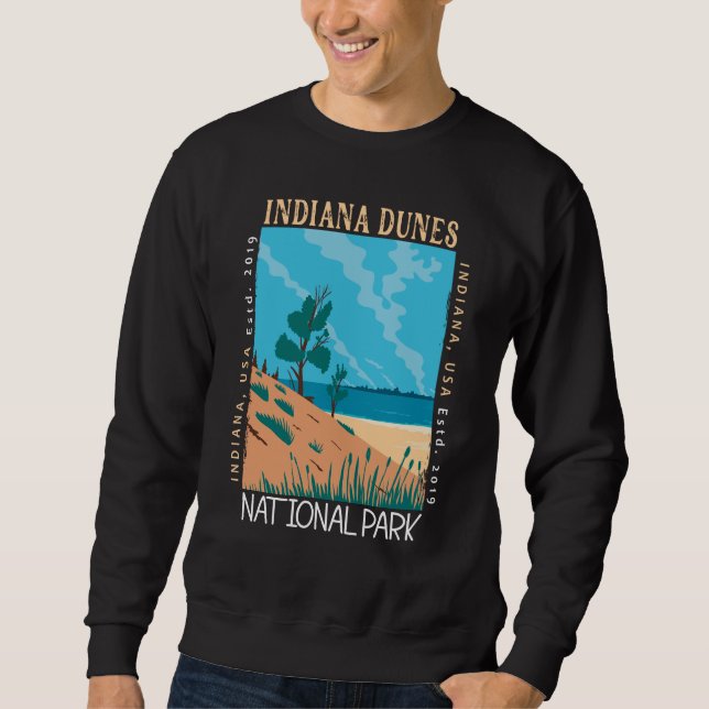 Indiana Dunes National Park Vintage Distressed Sweatshirt (Front)