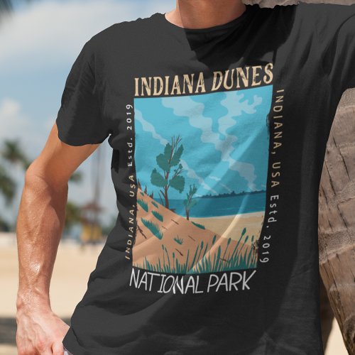 Indiana Dunes National Park Vintage Distressed T_Shirt