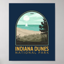 Indiana Dunes National Park Vintage Emblem