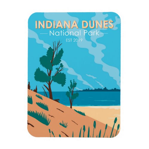 Indiana Dunes National Park Vintage Magnet