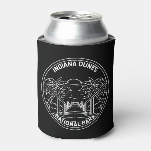 Indiana Dunes National Park Vintage Monoline Can Cooler