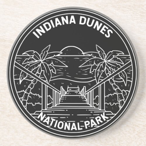 Indiana Dunes National Park Vintage Monoline Coaster